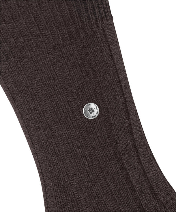 Burlington Dover Sock Brown Melange - Steranko Clothing Manchester