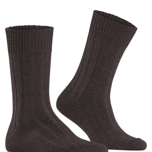 Burlington Dover Sock Brown Melange - Steranko Clothing Manchester