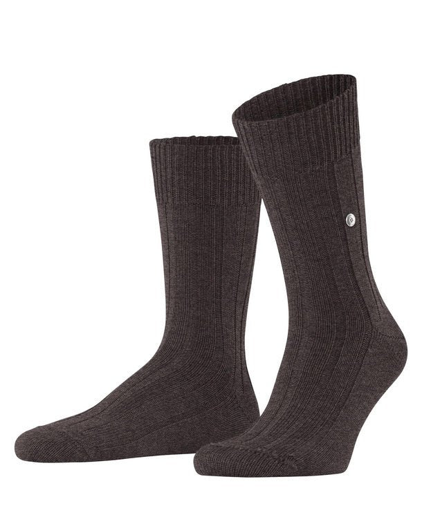 Burlington Dover Sock Brown Melange - Steranko Clothing Manchester