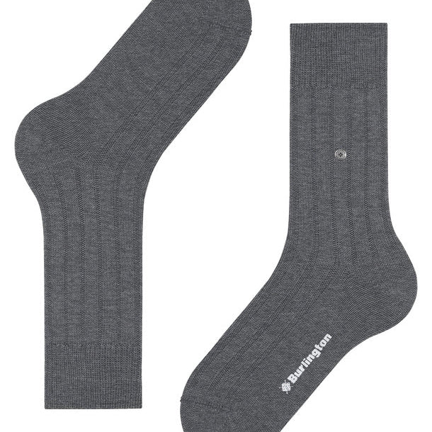 Burlington Dover Sock Dark Grey - Steranko Clothing Manchester