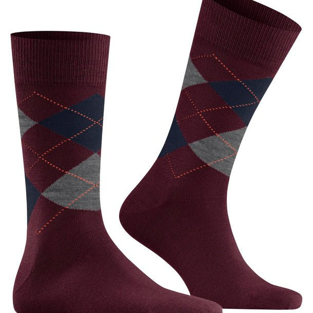 Burlington Dundee Socks Merlot - Steranko Clothing Manchester