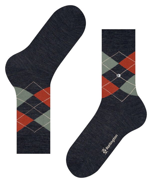 Burlington Edinburgh Socks Jeans Melange - Steranko Clothing Manchester
