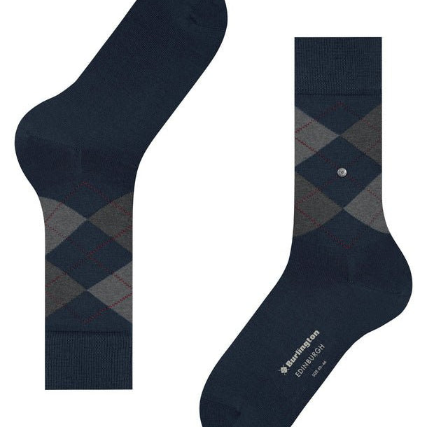 Burlington Edinburgh Socks Marine - Steranko Clothing Manchester