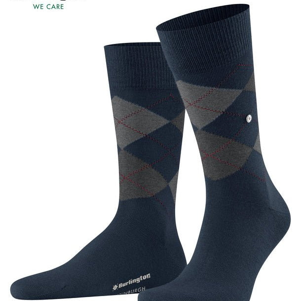 Burlington Edinburgh Socks Marine - Steranko Clothing Manchester