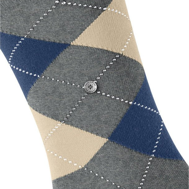 Burlington King Sock Light Grey Melange - Steranko Clothing Manchester