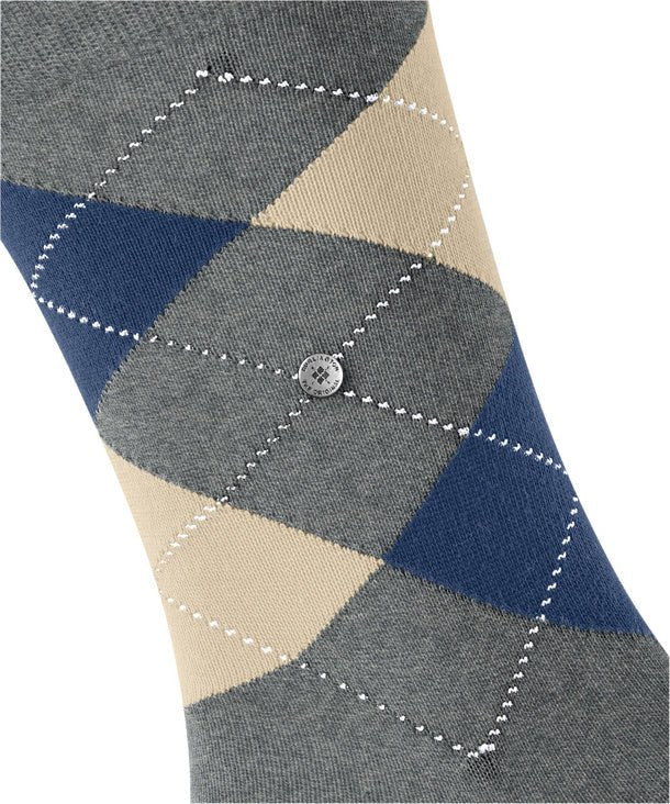 Burlington King Sock Light Grey Melange - Steranko Clothing Manchester