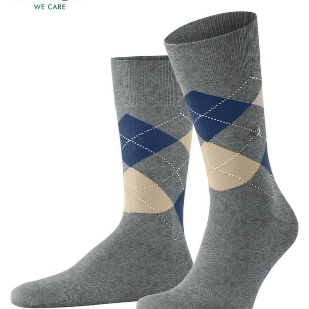 Burlington King Sock Light Grey Melange - Steranko Clothing Manchester