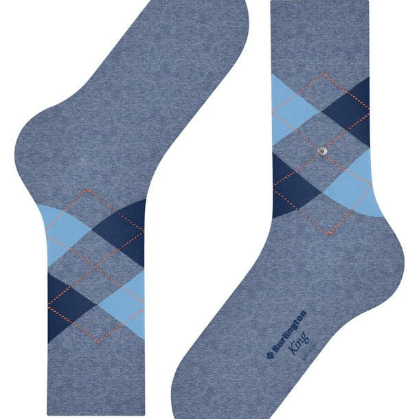 Burlington King Sock Turquoise - Steranko Clothing Manchester