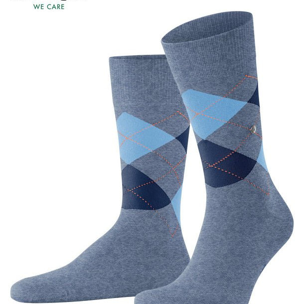 Burlington King Sock Turquoise - Steranko Clothing Manchester