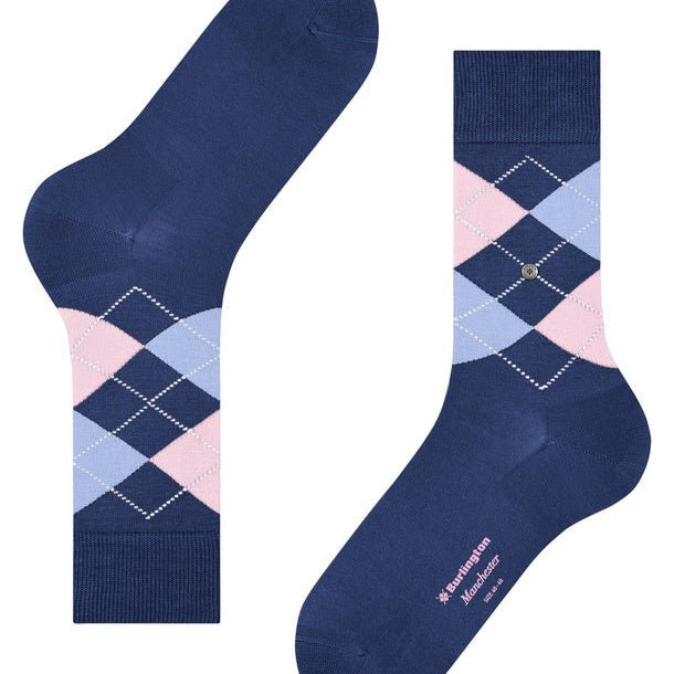 Burlington Manchester Sock Night Blue - Steranko Clothing Manchester
