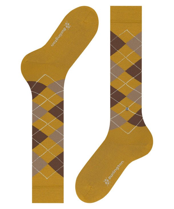 Burlington Marylebone Argyle Knee - High Socks Curry - Steranko Clothing Manchester