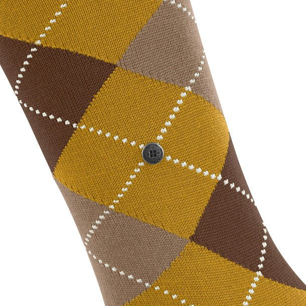 Burlington Marylebone Argyle Knee - High Socks Curry - Steranko Clothing Manchester