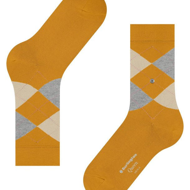 Burlington Queen Argyle Socks Dottergelb - Steranko Clothing Manchester