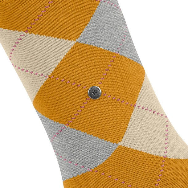 Burlington Queen Argyle Socks Dottergelb - Steranko Clothing Manchester