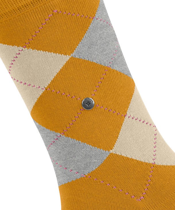 Burlington Queen Argyle Socks Dottergelb - Steranko Clothing Manchester