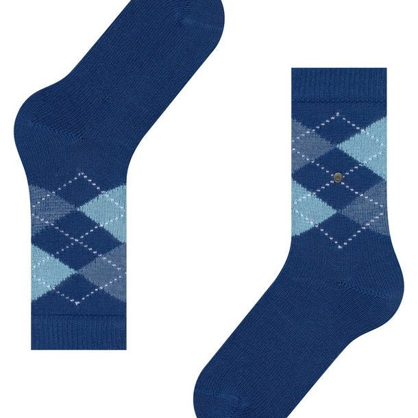 Burlington Whitby Argyle Socks Royal Blue - Steranko Clothing Manchester
