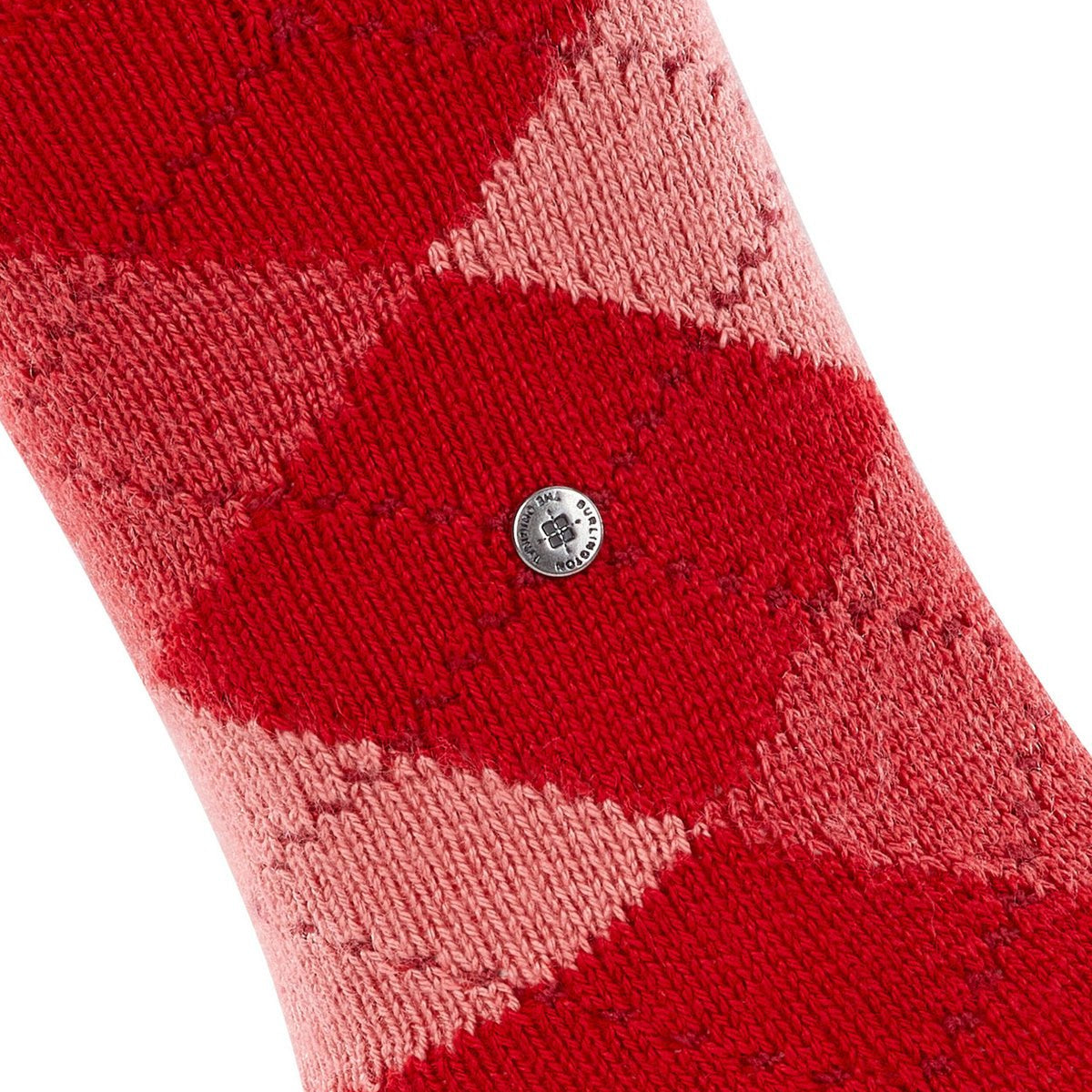 Burlington Whitby Argyle Socks Vermillion Red - Steranko Clothing Manchester