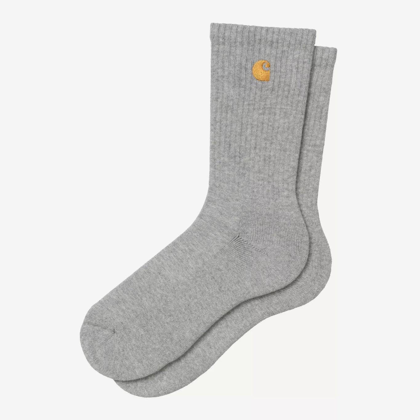 Carhartt Chase Socks Grey Heather / Gold - Steranko Clothing Manchester