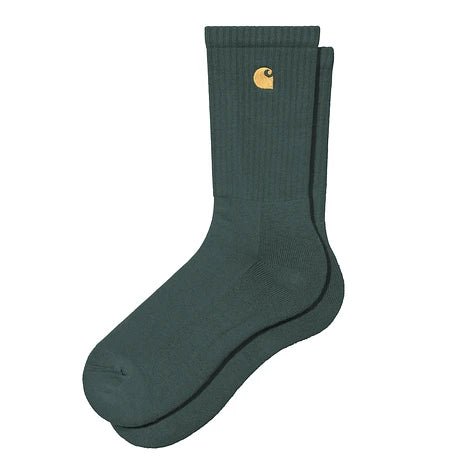 Carhartt Chase Socks Velvet Green / Gold - Steranko Clothing Manchester