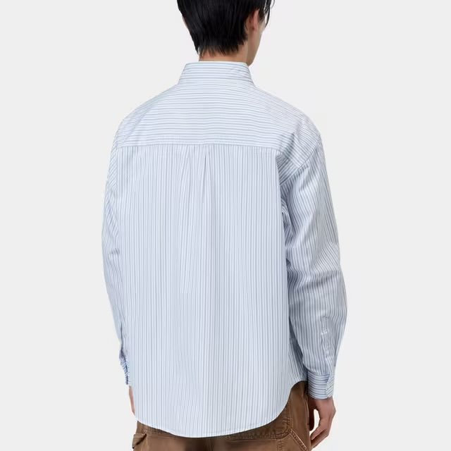 Carhartt Keene Shirt Keen Stripe / White - Steranko Clothing Manchester