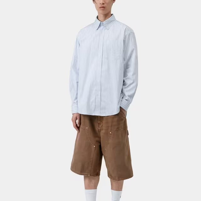 Carhartt Keene Shirt Keen Stripe / White - Steranko Clothing Manchester