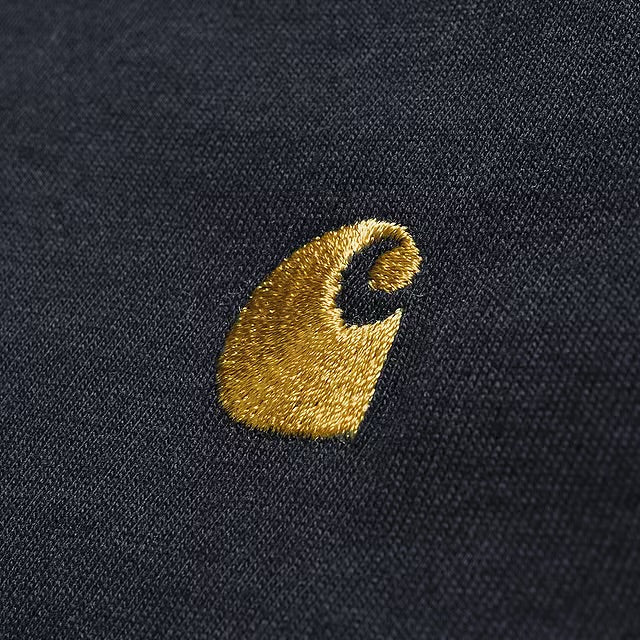 Carhartt L/S Chase T-shirt Dark Navy/Gold - Steranko Clothing Manchester