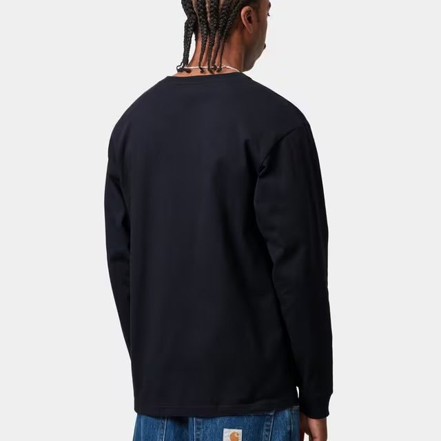 Carhartt L/S Chase T-shirt Dark Navy/Gold - Steranko Clothing Manchester