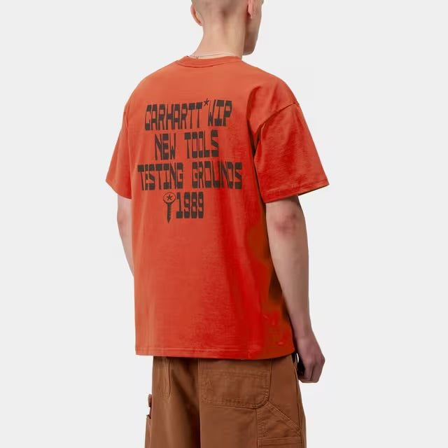 Carhartt S/S Blocks T-Shirt Oxide Red - Steranko Clothing Manchester