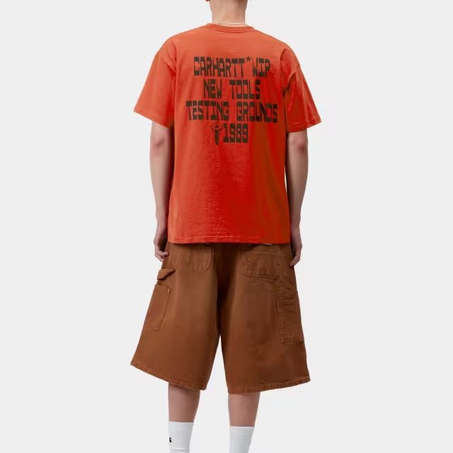 Carhartt S/S Blocks T-Shirt Oxide Red - Steranko Clothing Manchester