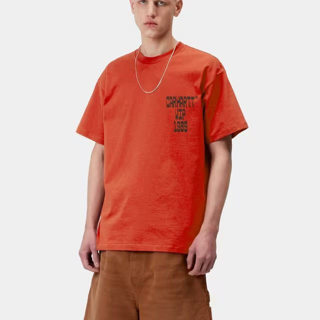 Carhartt S/S Blocks T-Shirt Oxide Red - Steranko Clothing Manchester