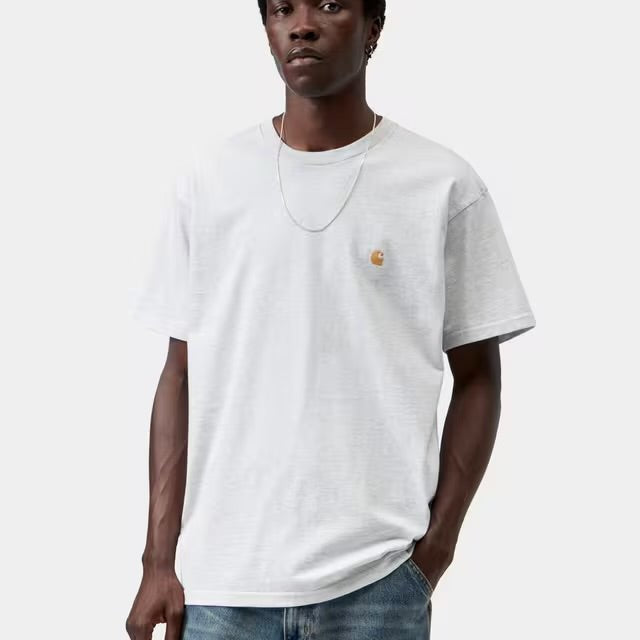 Carhartt SS Chase T-Shirt Ash Heather/Gold - Steranko Clothing Manchester