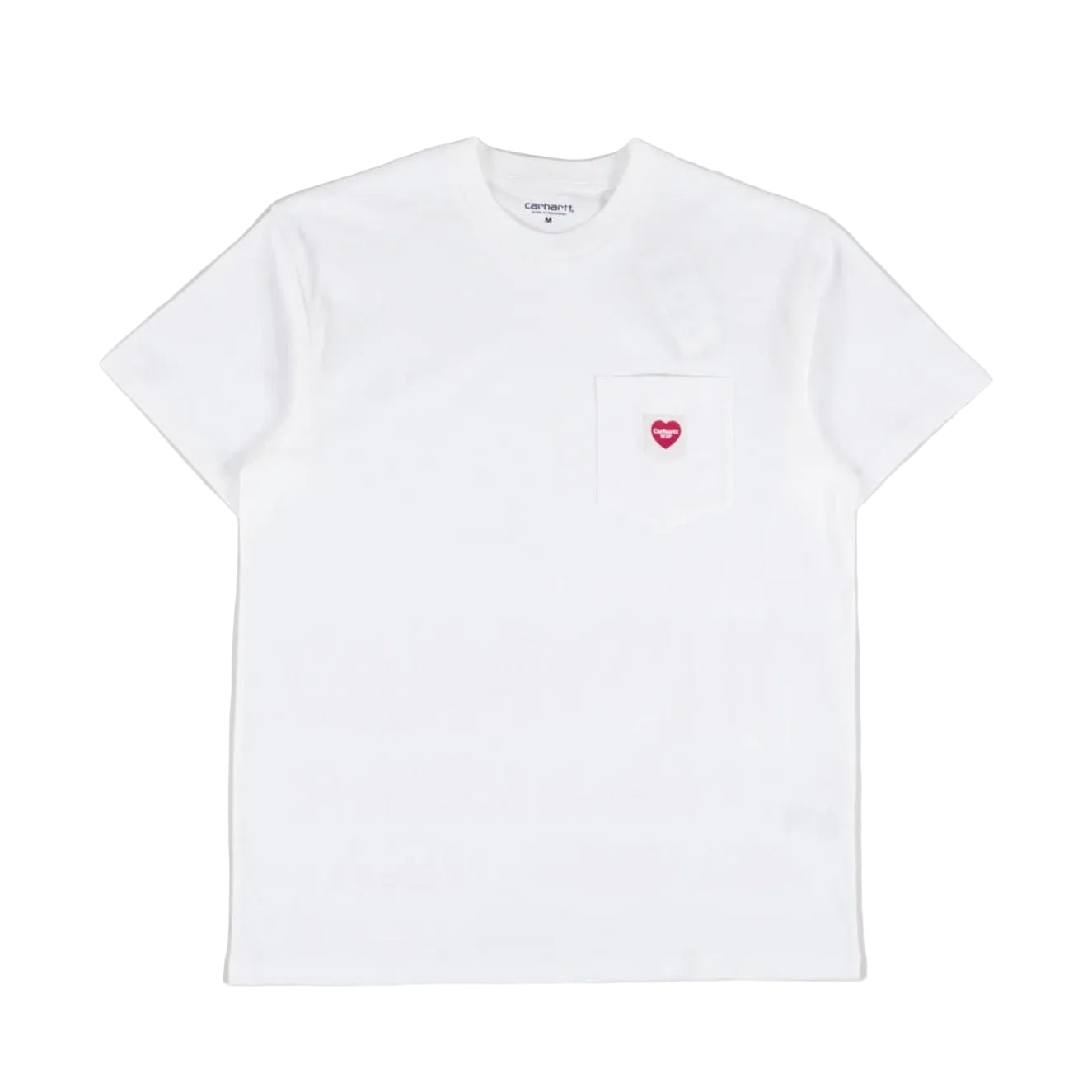 Carhartt S/S Pocket Heart T-Shirt White Red - Steranko Clothing Manchester