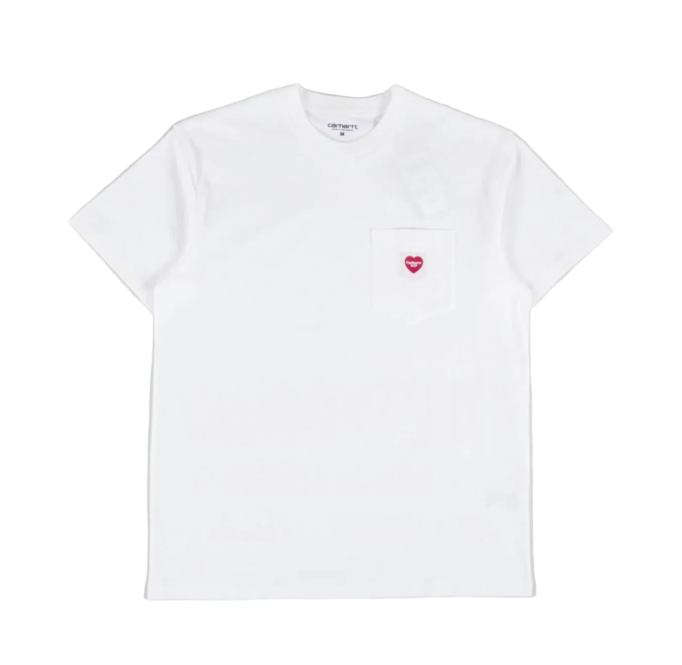Carhartt S/S Pocket Heart T-Shirt White Red - Steranko Clothing Manchester