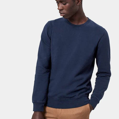 Colorful Standard Classic Organic Crew Neck Petrol Blue - Steranko Clothing Manchester