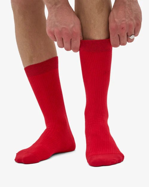 Colorful Standard Classic Organic Sock Scarlet Red - Steranko Clothing Manchester