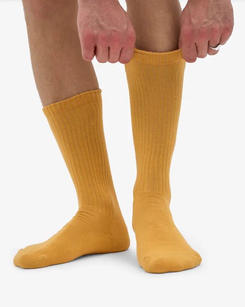 Colorful Standard Organic Active Sock Burned Yellow - Steranko Clothing Manchester