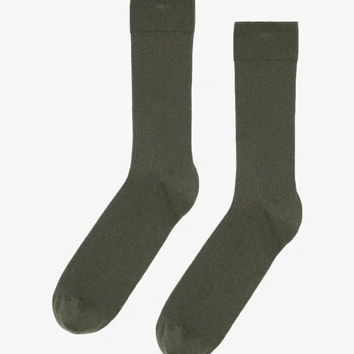 Colorful Standard Organic Cotton Active Socks Dusty Olive - Steranko Clothing Manchester