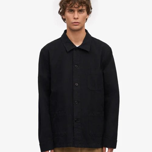 Colorful Standard Organic Workwear Jacket Deep Black - Steranko Clothing Manchester