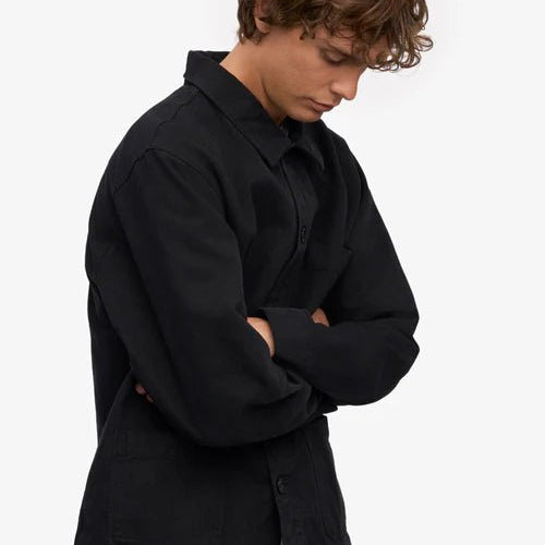 Colorful Standard Organic Workwear Jacket Deep Black - Steranko Clothing Manchester