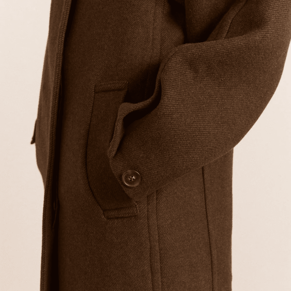 Damson Madder Agnes Wool Blend Coat Chocolate - Steranko Clothing Manchester