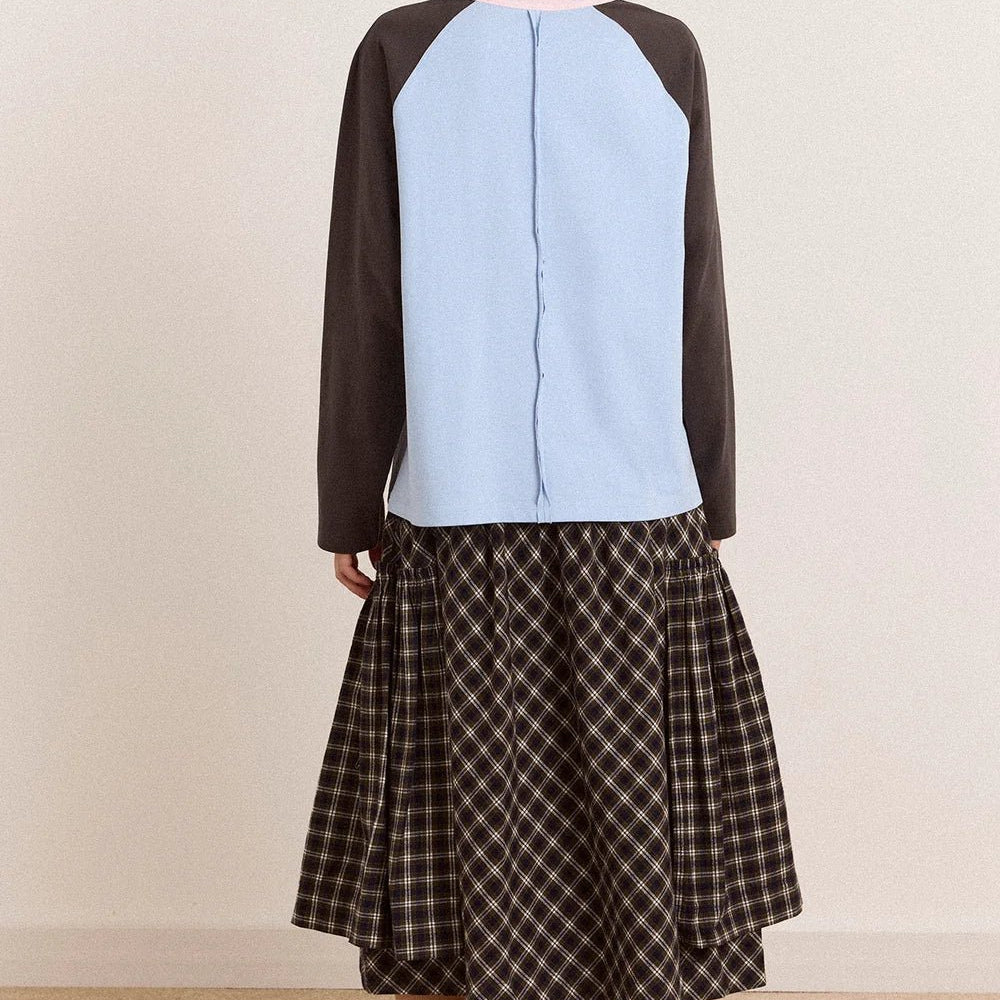 Damson Madder Berta Midi Skirt Lyra Check - Steranko Clothing Manchester