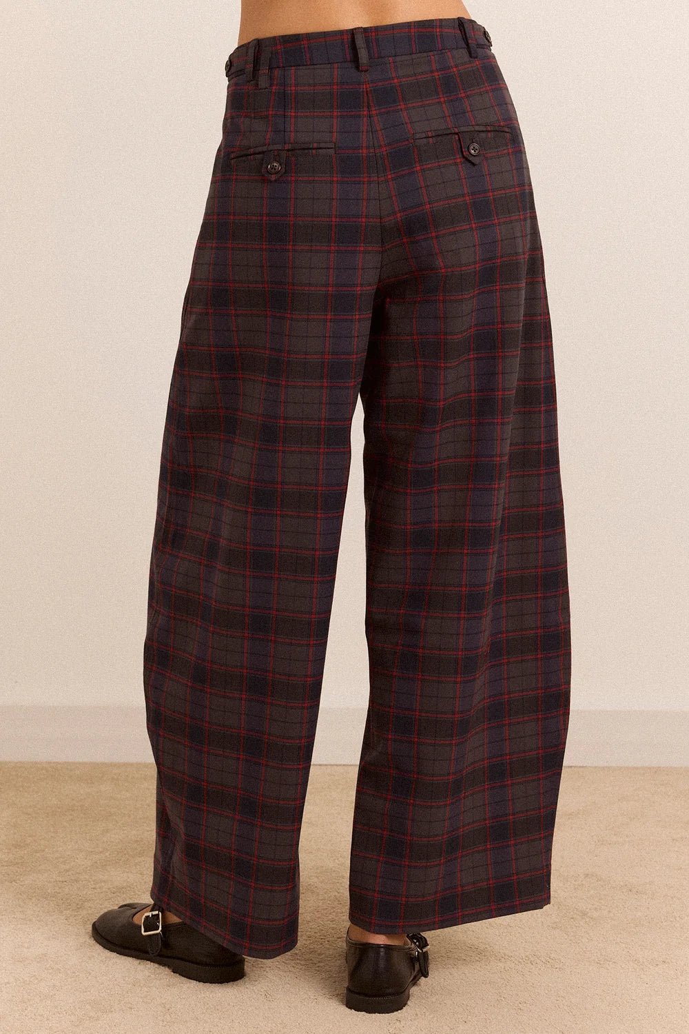 Damson Madder Haisley Trouser Sirius Check - Steranko Clothing Manchester