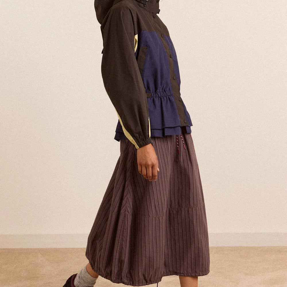 Damson Madder Lainey Skirt Merlot Stripe - Steranko Clothing Manchester