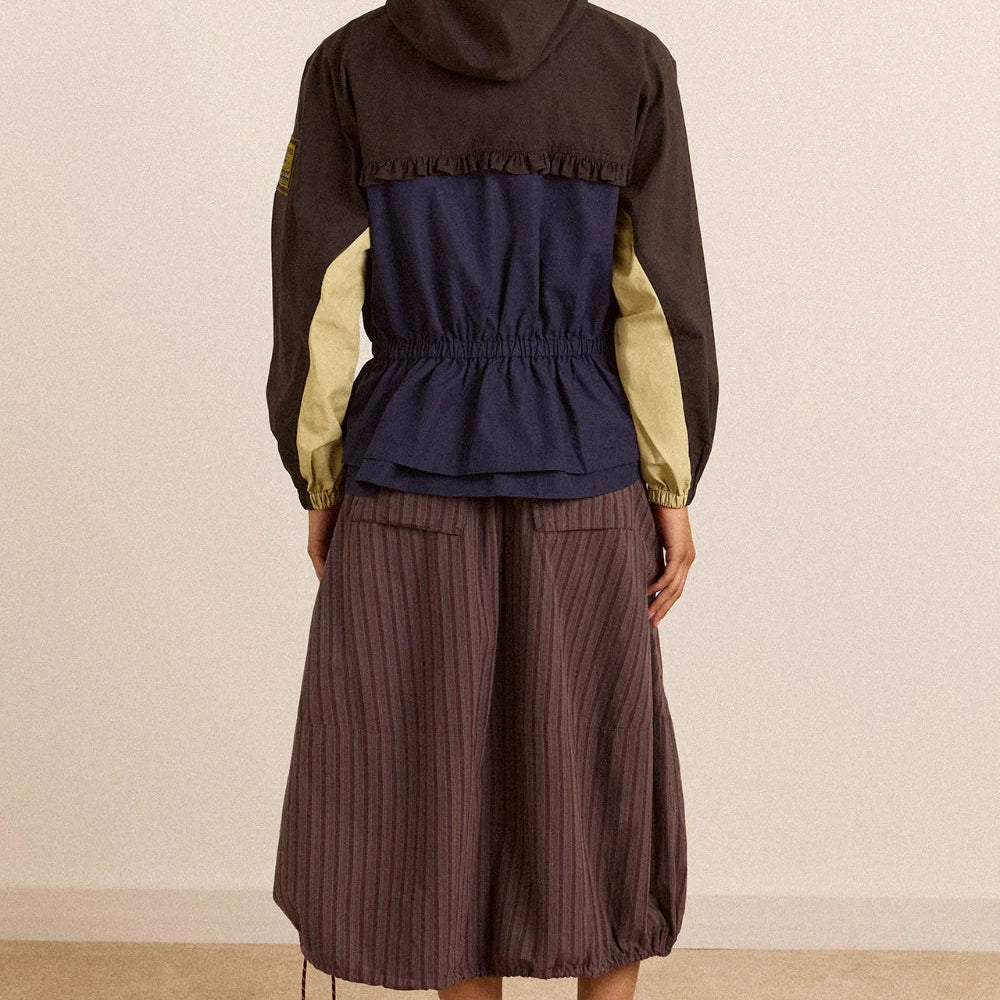 Damson Madder Lainey Skirt Merlot Stripe - Steranko Clothing Manchester