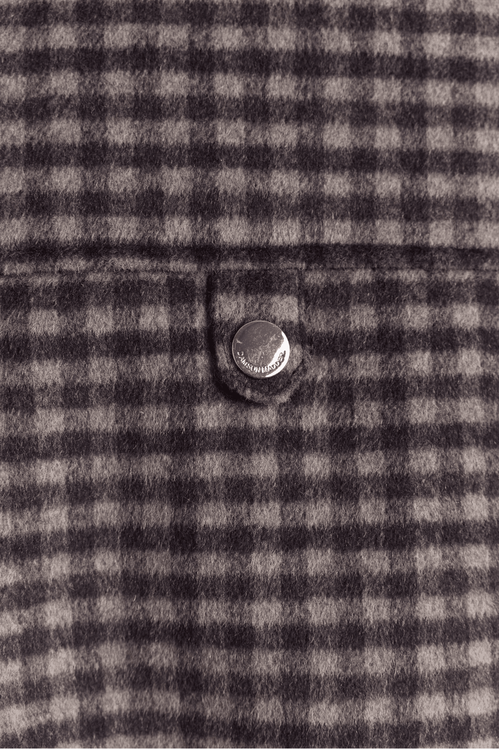 Damson Madder Pixie Wool Blend Bomber Willow Gingham - Steranko Clothing Manchester