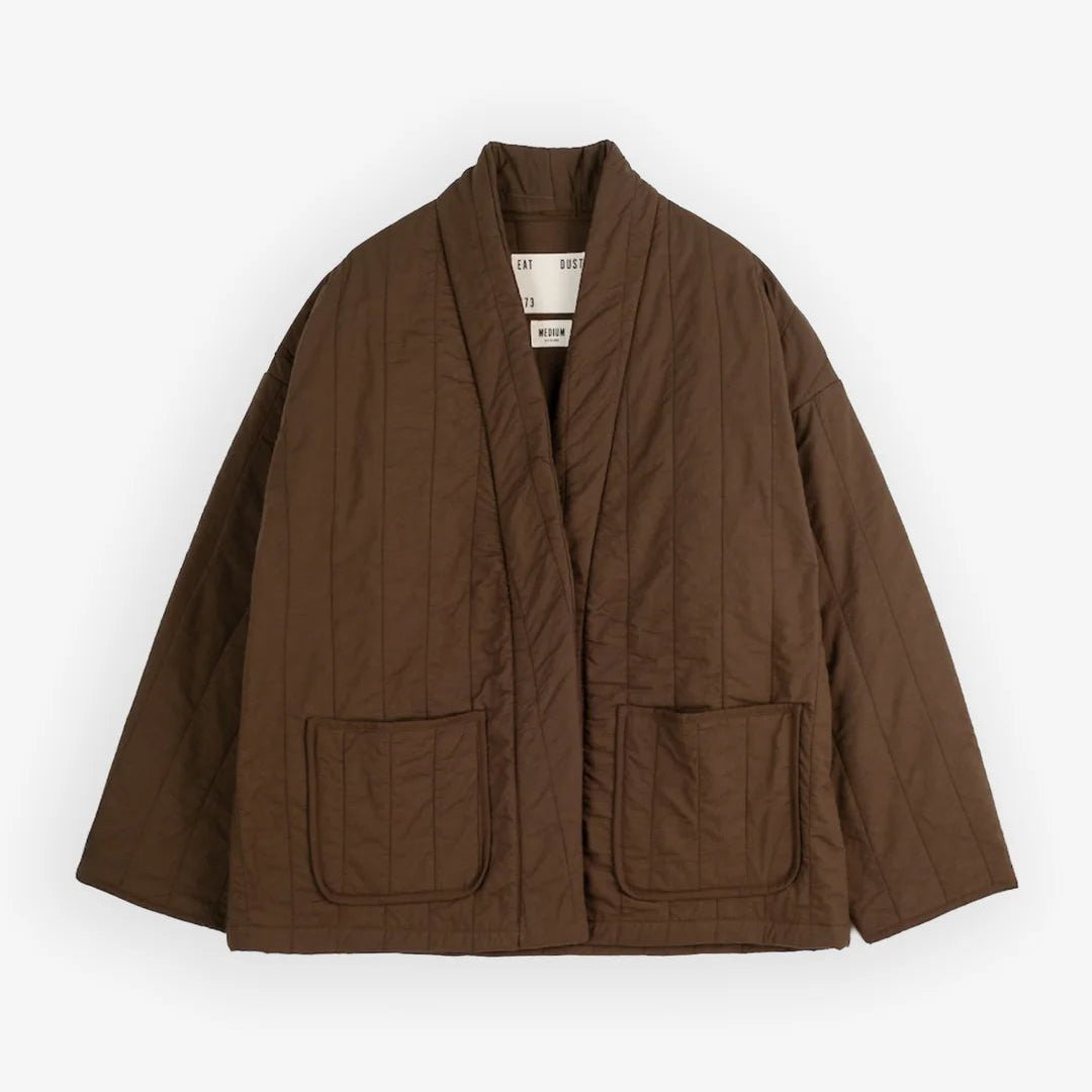 Eat Dust Unisex Edo Quilted Jacket Java Brown - Steranko Clothing Manchester