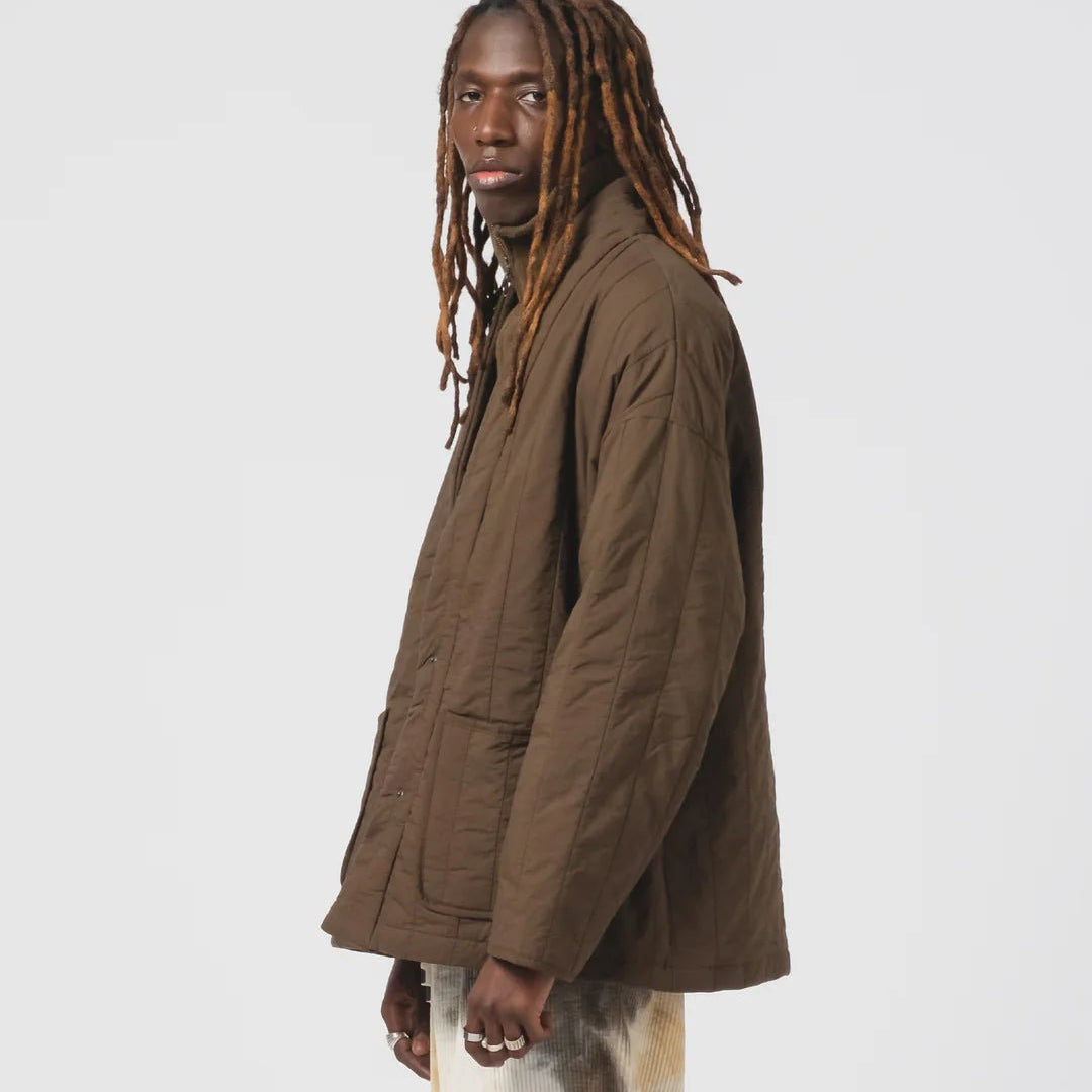 Eat Dust Unisex Edo Quilted Jacket Java Brown - Steranko Clothing Manchester