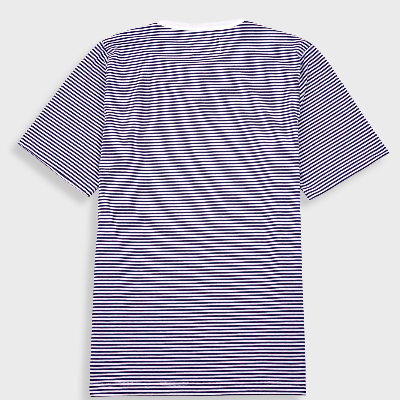 Folk 1x1 Stripe T-shirt Bright Navy Ecru - Steranko Clothing Manchester