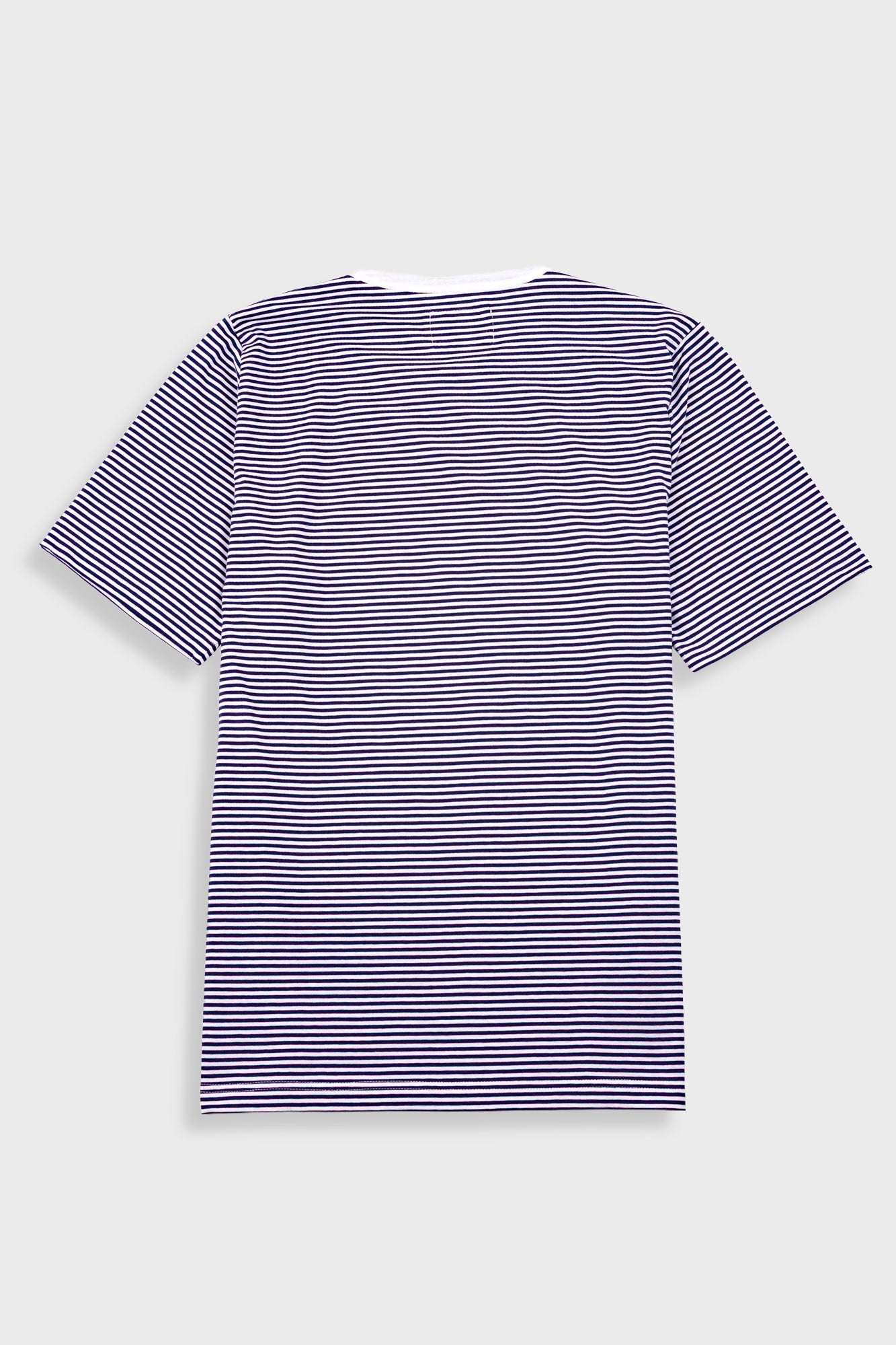 Folk 1x1 Stripe T-shirt Bright Navy Ecru - Steranko Clothing Manchester