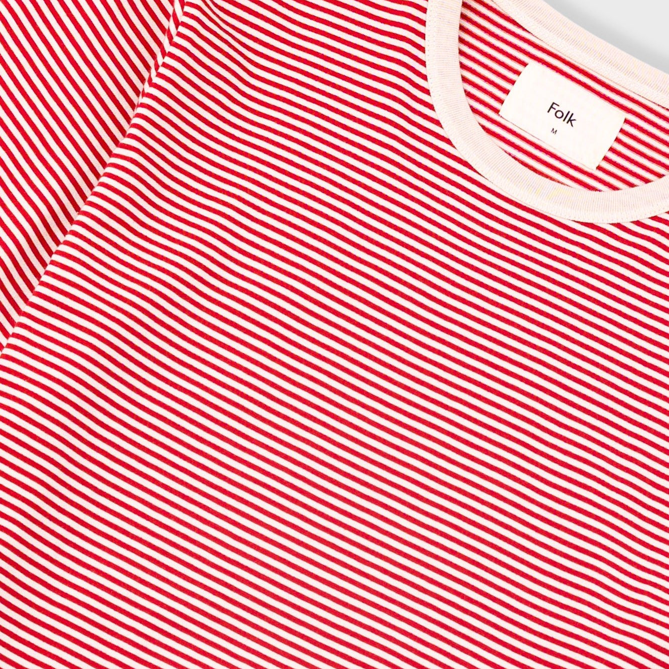 Folk 1x1 Stripe T-shirt Crimson Stone - Steranko Clothing Manchester